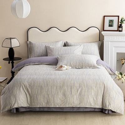 定制100%纯棉磨毛被套秋冬订做尺寸加厚大全棉被罩四件套229x230