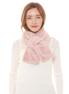 正品欧林雅女士时尚 冬季围脖安哥拉兔毛舒适保暖围巾QW95225