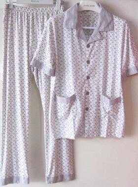 新款 专柜正品 欧林雅竹纤维男士家居服 短袖长裤睡衣套装FJ208