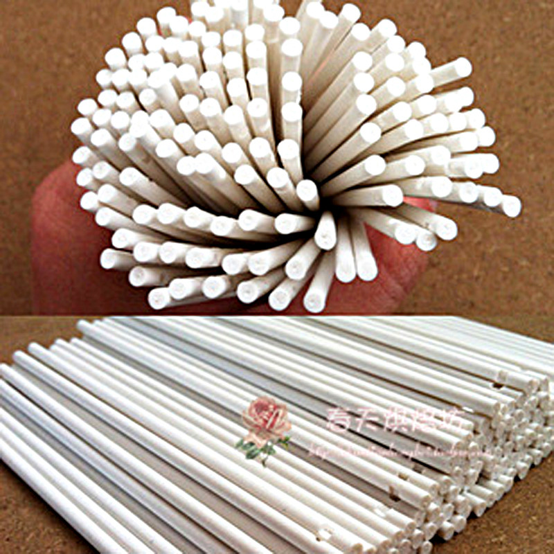 棒棒糖纸棒子纸棒棒棍白色实心纸棒家用包装diy手工自制100支