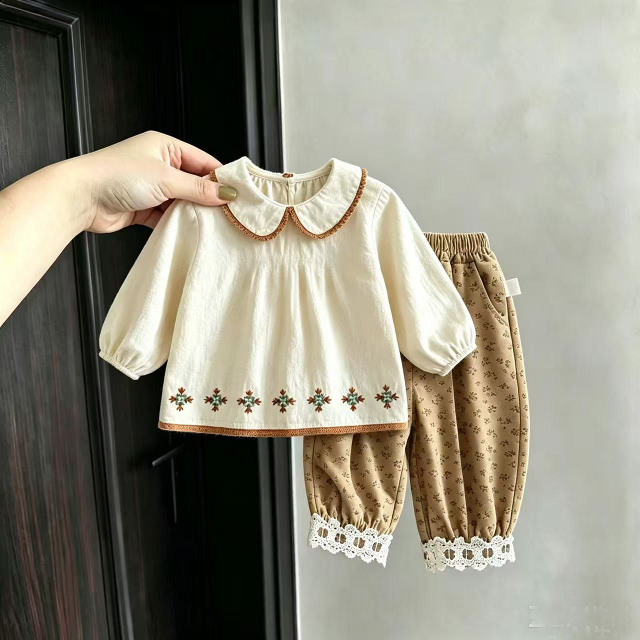 童装宝宝套装秋季棉衬衣女童春秋装上衣裤子婴幼儿韩版两件套