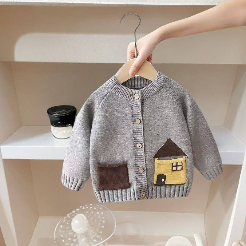 男童毛衣外套宝宝春秋外穿衣服爆款婴儿童韩版帅气针织衫超萌开衫