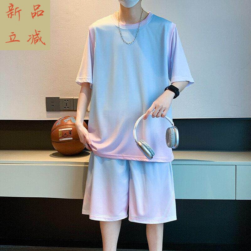 短袖套装夏季港风学生篮球