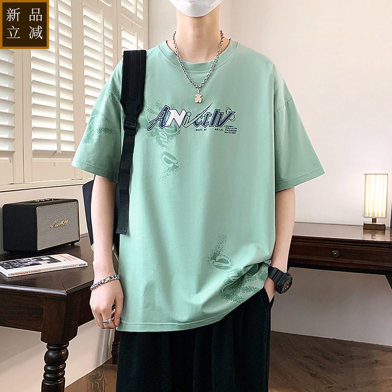 青少年短袖t恤男孩12-15岁初中学生13帅气夏装半袖14大童纯棉上衣