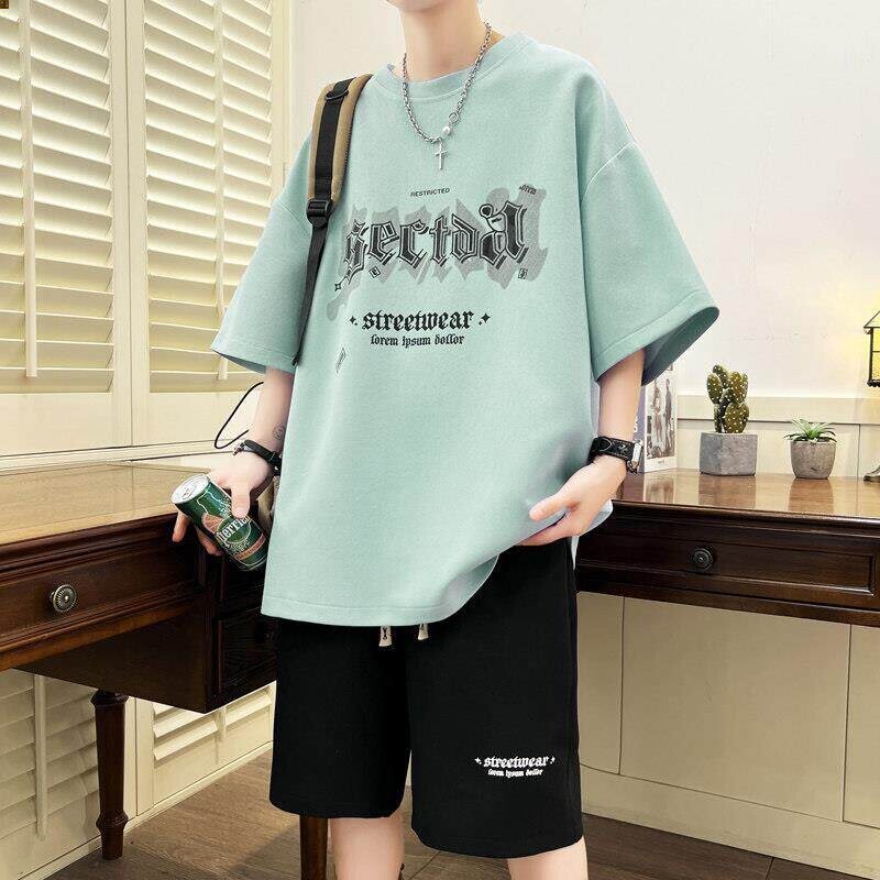 男运动套装大童t新款夏季