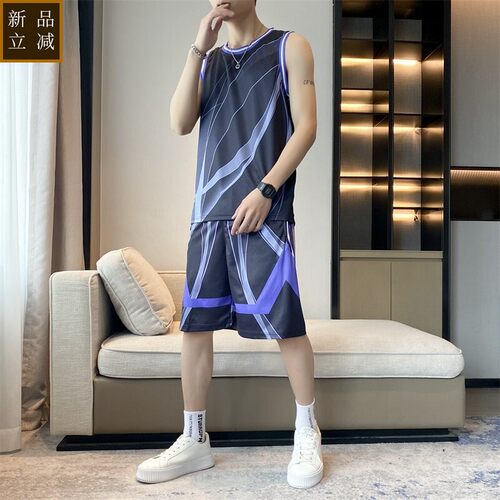 新款篮球服男款冰感速干无袖背心男生可印字比赛训练专业球衣套装