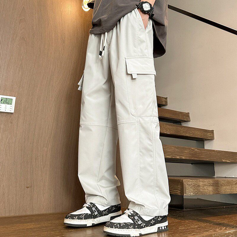 工装长裤子男生夏季宽松直筒冲锋男士春秋季潮牌帅气休闲夏装运动