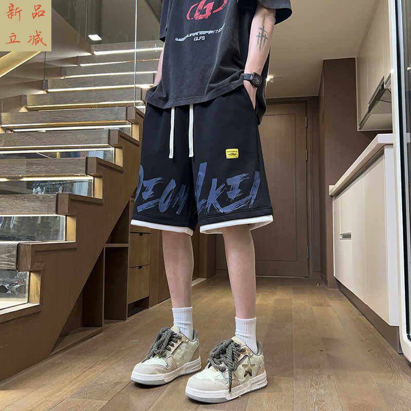 夏季薄款纯棉短裤外穿男孩青少年初中学生运动裤大童休闲五分裤子