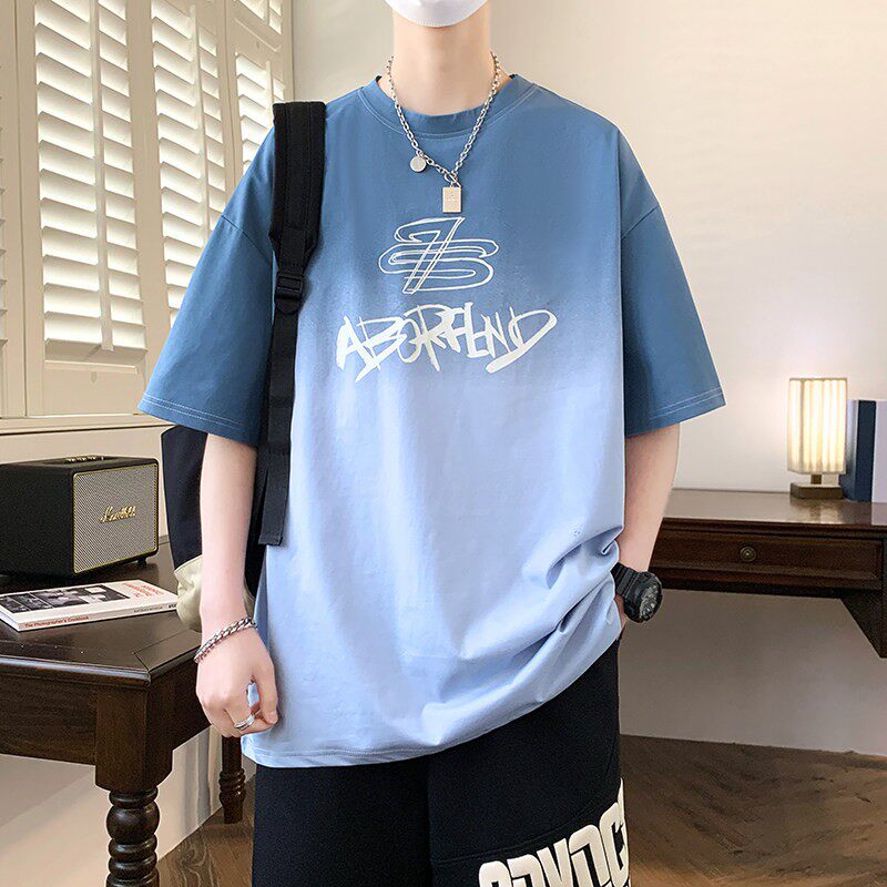 青少年夏季短袖t恤男孩衣服初中高中学生酷帅气大童夏装运动套装