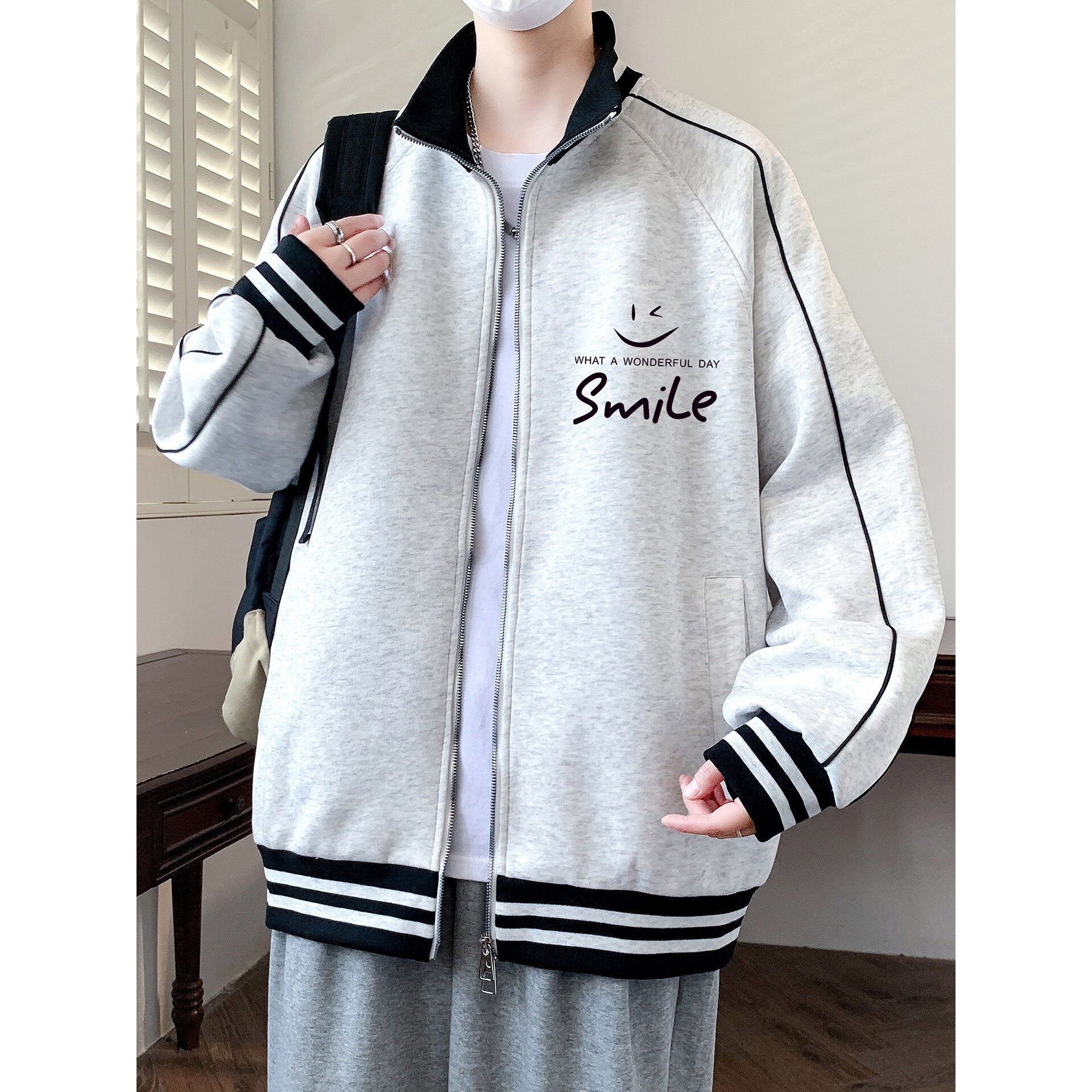 开衫卫衣男士2026新款春秋季夹克青少年初中高中学生春装男装外套