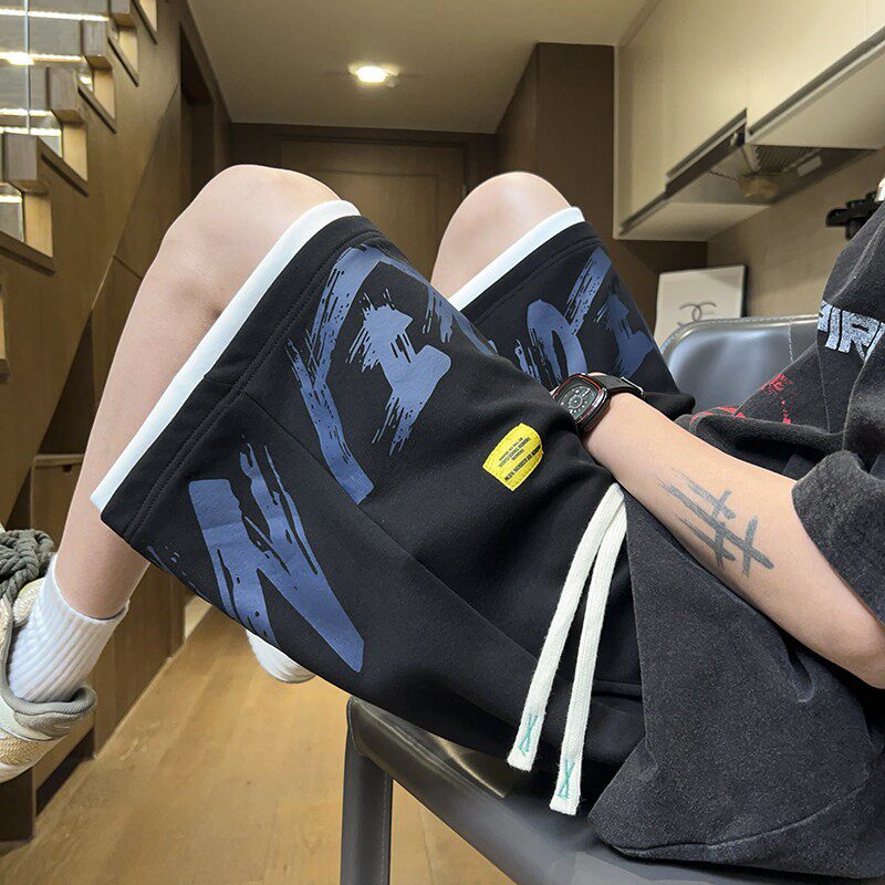 初中学生青少年大童纯棉五分运动裤子2026新款夏季薄款休闲短裤男
