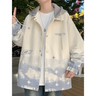 外套男春秋冬季2026新款宽松休闲加绒加厚衣服初高中生青少年夹克