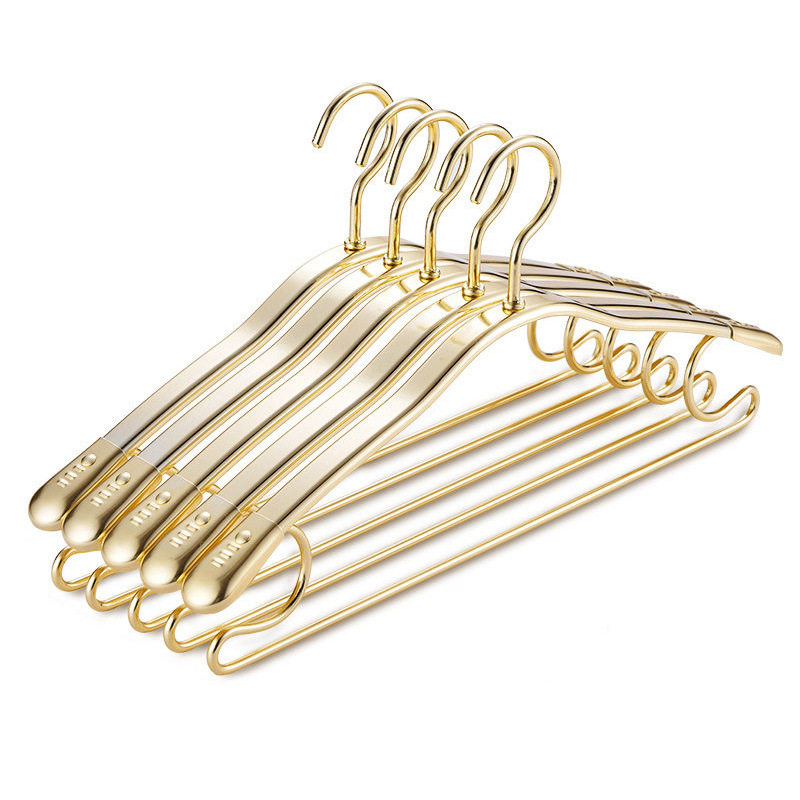 10只装家用衣架太空铝合金衣挂防滑无痕批发加厚衣架子晾衣服衣撑