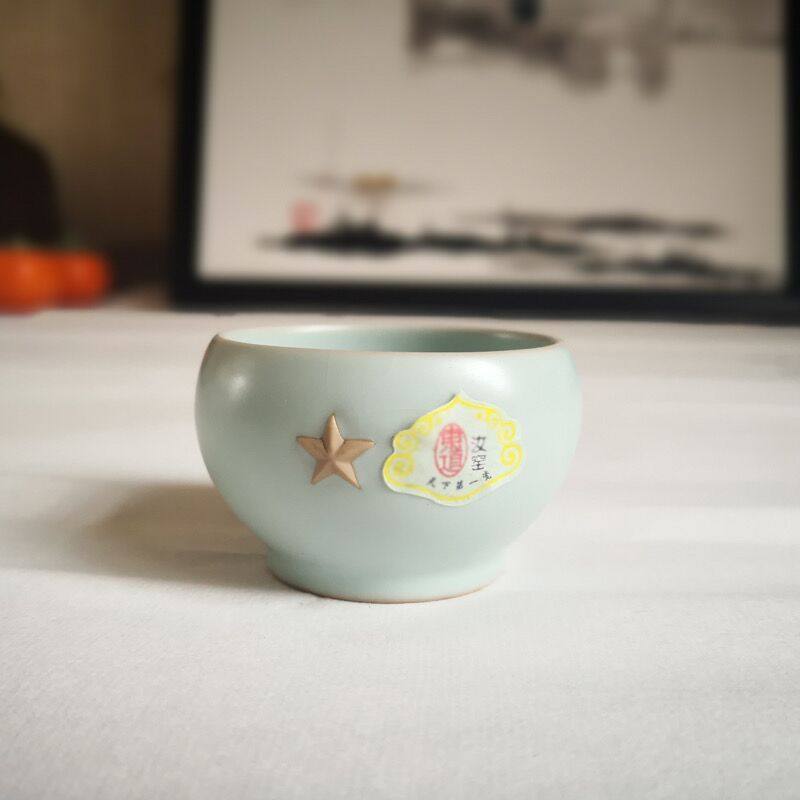 功夫茶具新品天青色将军杯包邮