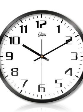 康巴丝钟表挂钟客厅卧室静音扫描金属石英钟创意简约时尚壁钟401