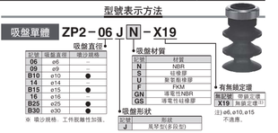 ZP2 真空吸盤風(fēng)琴型ZP2 X19 09JGN 09JF 09JGS