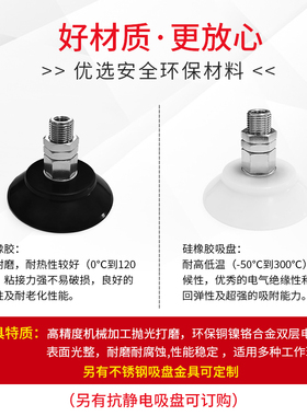 PFTK-80-S真空吸盘PFTK-60-S强力标准型真空吸盘防滑型真空吸盘