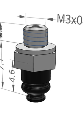 OCN气动真空吸盘嘴B-ZP2-TB02/TB04ZJN/ZJS/ZJGN/ZJGS/ZJF/ZJU-A3