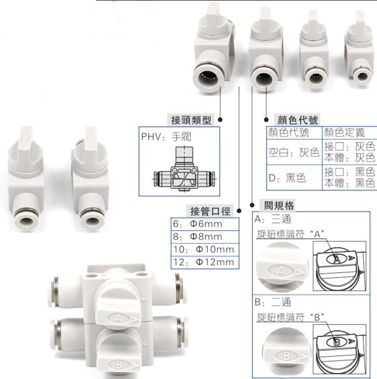 S款经济型手动阀两端接管气阀XZL36-D10-P10-3 XZL36-D12-P12-3