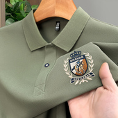 T恤纯棉刺绣翻领POLO衫 短袖 夏季 休闲半袖 上衣 啄木鸟新款 大码 男士