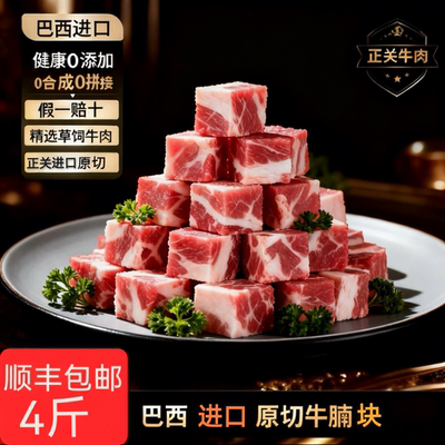 巴西进口原切牛腩块牛肉粒