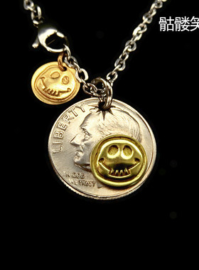 成交手工制作硬币吊坠情侣