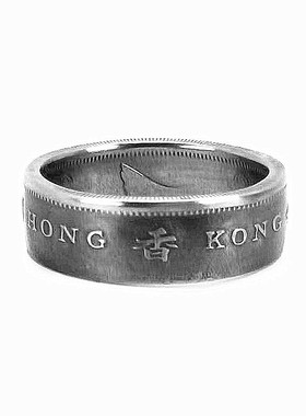 手工香港女王真硬币戒指好成交吧