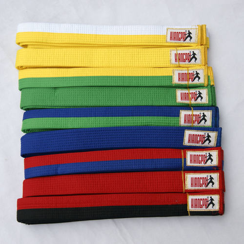 广州正品跆拳道腰带 彩色道带 考级考段位腰带 儿童跆拳道腰带