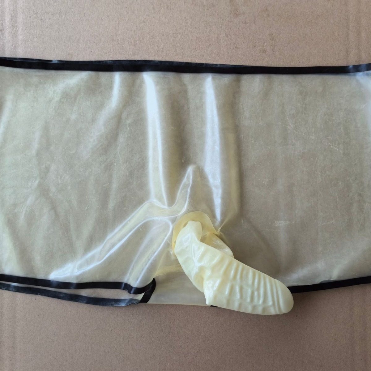 乳胶内裤男新款流行性感男士弹力内衣透明内裤定制塑身美体裤子
