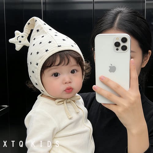 婴幼儿胎帽护囟门可爱超萌小月龄