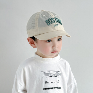 宝宝速干鸭舌帽男女儿童棒球帽大檐遮阳帽2025新款防晒透气韩版潮