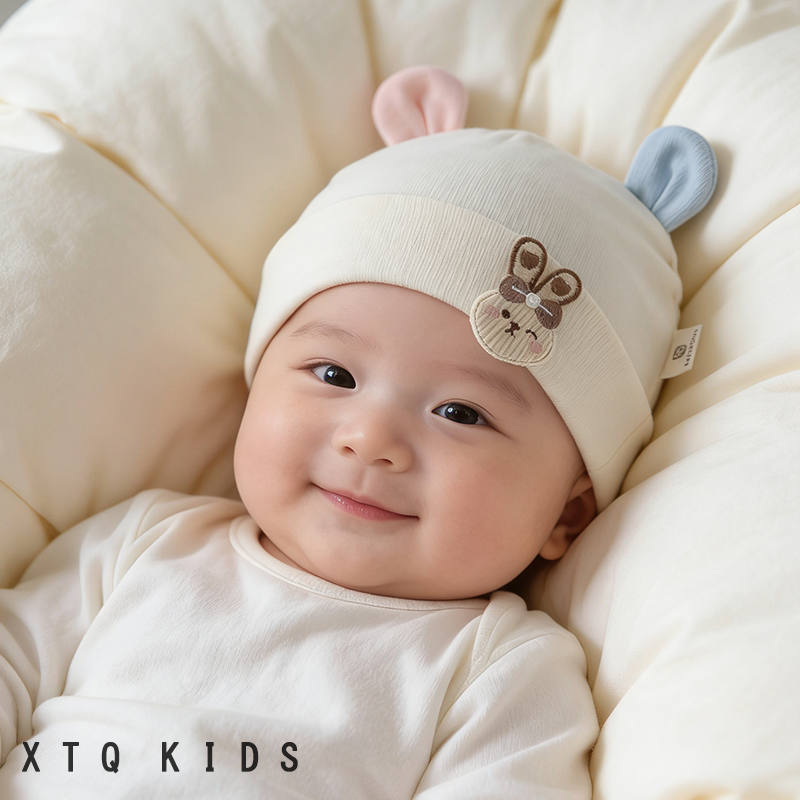 宝宝帽子2026春秋薄款小月龄婴幼儿护囟门胎帽可爱草帽小兔套头帽,童装/婴儿装/亲子装,帽子,淘宝优惠券,粉丝福利购,淘宝优惠卷