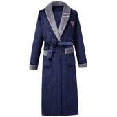 男士 睡袍秋冬加厚加绒家居 浴衣珊瑚绒法兰绒大码 浴袍冬季 加长款