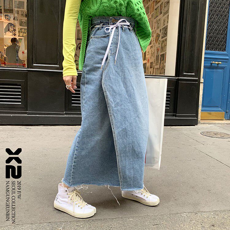 cowboy longuette the republic of korea Paige washing Western style Versatile Cut Flash Irregular Split ends skirtin the Women's clothing/Boutique , Skirts  category - from Buy2taobao.com to provide professional Taobao agent buy service