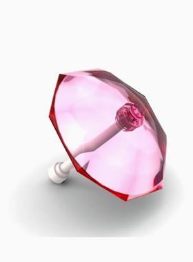 LEGO 乐高 4094 51489 58572 人仔遮阳雨伞6x6 透深粉透紫 配3957