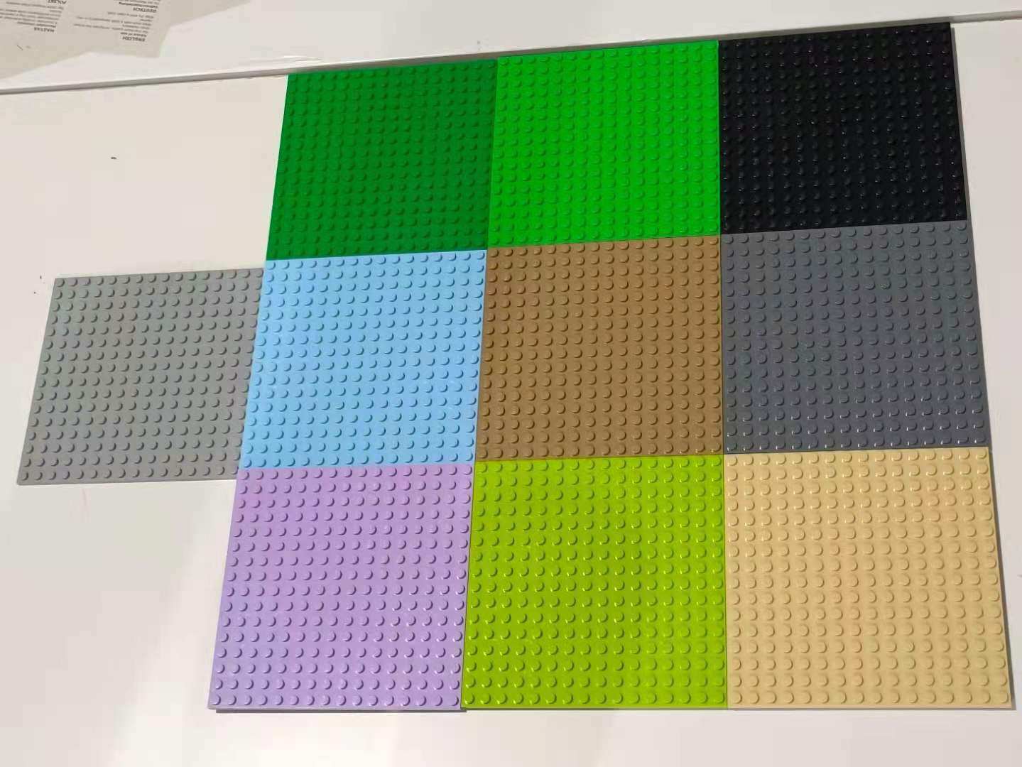lego乐高 91405 16x16基础板底板 黑 白 深灰 浅灰 浅蓝 亮绿  米