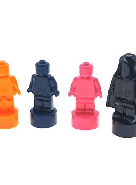 LEGO乐高 90398 53017 1x1迷你棋子人仔 兵棋 砂绿 黑白蓝 珍珠金