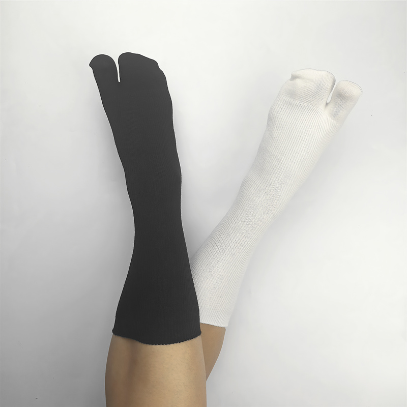 袜子铺子日本足袋纯色双针高筒二指分趾脚趾纯棉女人字拖木屐袜棉