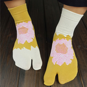 袜子铺子日本日系SOUSOU款 短筒足袋二指分趾脚趾精梳棉女袜夏季 薄