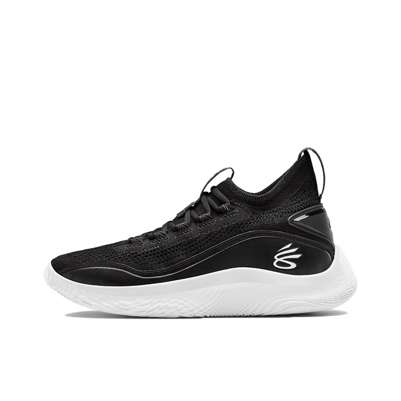 ua curry 8 安德玛库里8黑白男子低帮实战篮球鞋 3024785-010-111