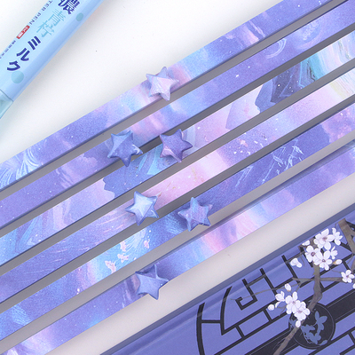 星空星星幸运星纸条折纸手工彩色纸材料星空彩色五角星许愿许愿瓶