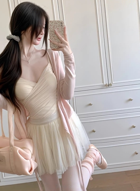 2026春夏季超仙缎面网纱A字高腰蓬蓬裤裙女防走光甜美纯欲半身裙