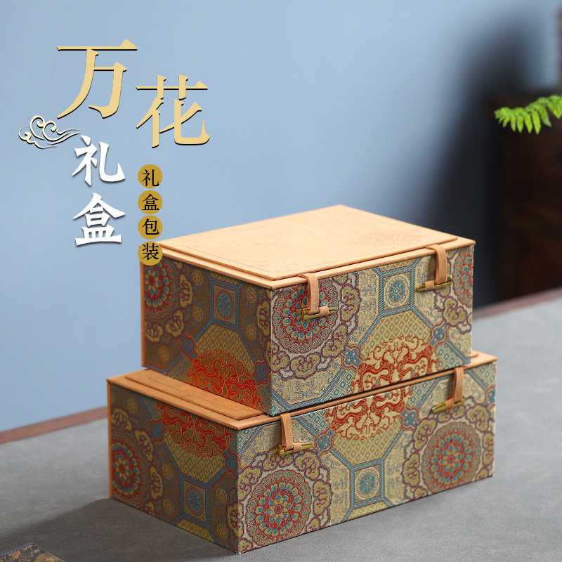 紫砂壶建盏盖碗摆件礼品包装盒图片