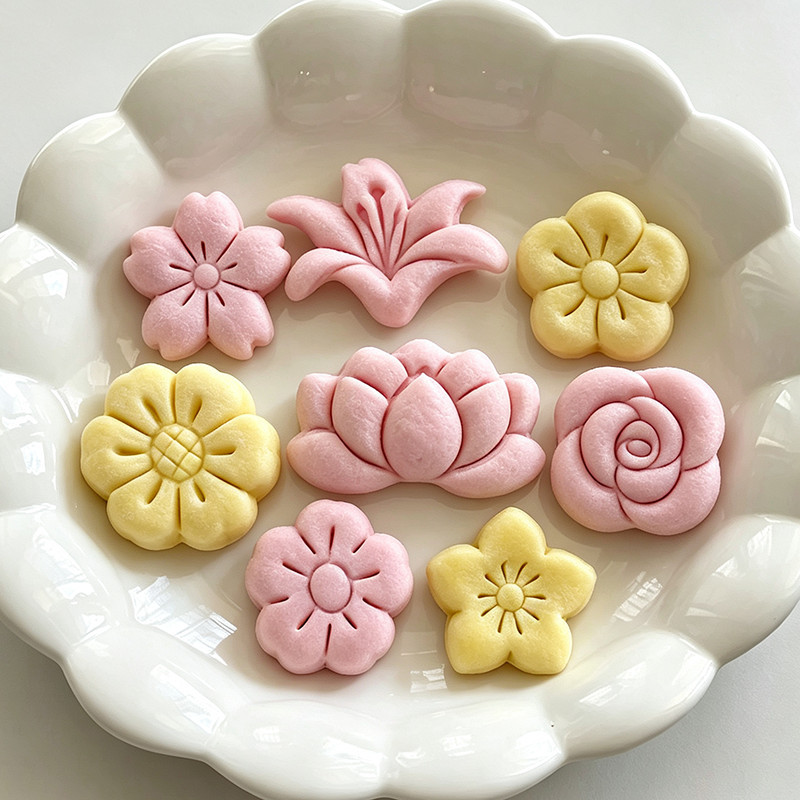 花朵一口造型卡通馒头模具玫瑰樱花花样馒头面食宝宝儿童辅食烘焙