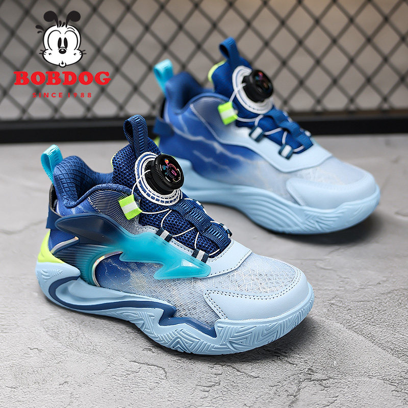 巴布豆童鞋男童单网鞋春夏季网面透气儿童运动鞋中大童跑步鞋男孩