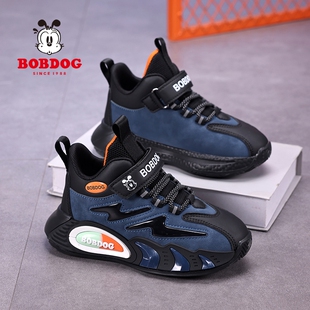 巴布豆童鞋男童运动鞋秋冬款高帮儿童篮球鞋中大童40码男孩跑步鞋