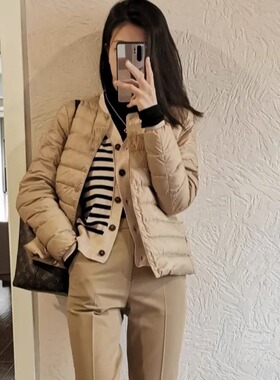 2025高端95白鹅绒服内胆轻薄短款两穿外套保暖内搭打底羽绒服女冬