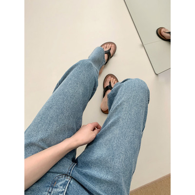 直筒裤水洗牛仔裤九分裤