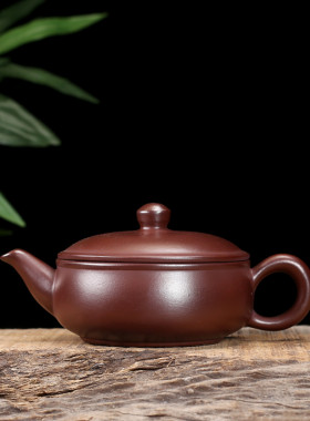一片瓦小品朱泥半手工汉瓦壶泡茶