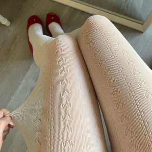 不可思一间韩系超薄防勾丝高弹爱心甜妹个性 丝袜洛丽塔女 奶白连裤